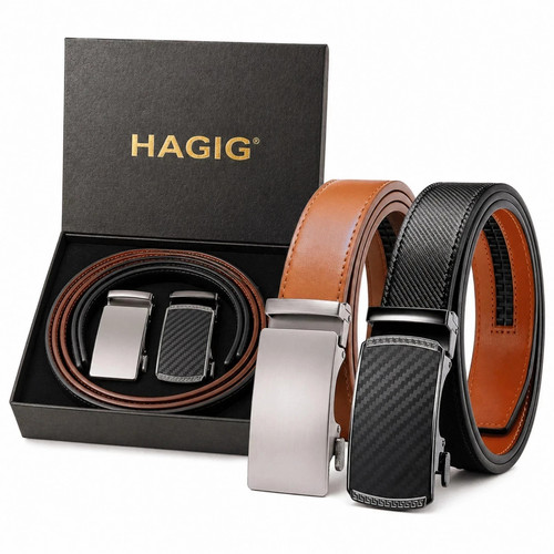 Genuine leather mens ratchet - mens,