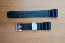 Cinturino in gomma diver 20 mm black rubber watch strap Citizen Seiko Orient