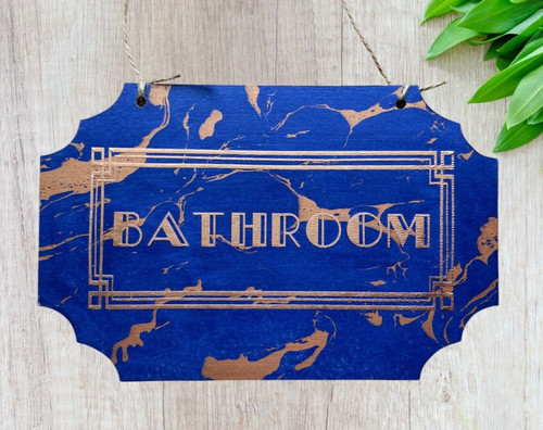 Insegna legno decoupage - in,