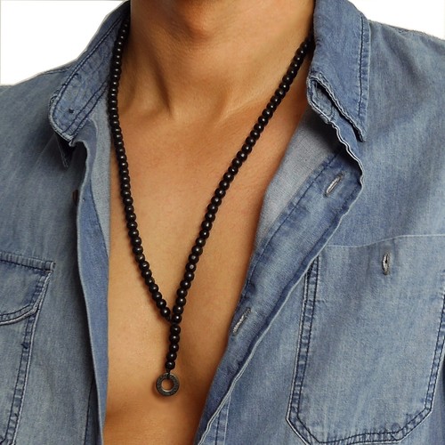 Collana uomo perline bagnino - perline,