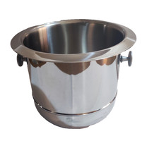 SECCHIELLO DA SPUMANTE in acciaio inox 18/10 made in italy USATO COME NUOVO