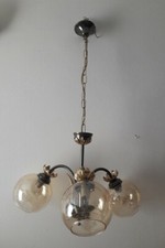 Lanpadario 3 Luci Bocce Vetro