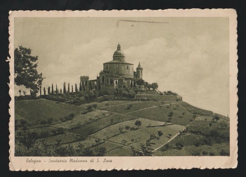 Bologna cartolina santuario - cartolina,
