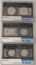 Lotto 3x SONY HF-ES 46 60 90 1986 musicassette vergini cassette tape
