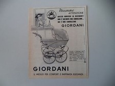 advertising Pubblicità 1962 CARROZZINA PASSEGGINO GIORDANI