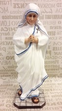  STATUA MADRE TERESA CM 60 IN RESINA OCCHI IN VETRO PRODUZIONE ARTIGIANALE 