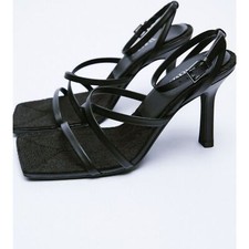 ZARA heeled leather sandals