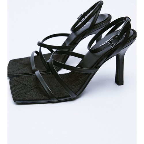 Zara heeled leather - leather, sandals