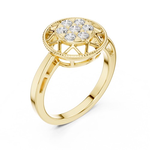 Anello solitario diamante - anello, 1