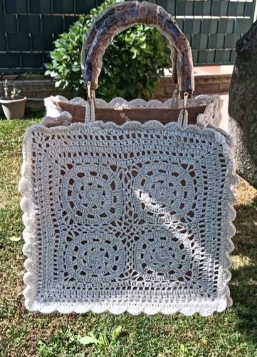 Borsa uncinetto juta - borsa,