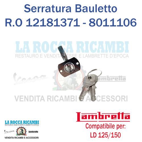 Serratura bauletto posteriore - serratura,