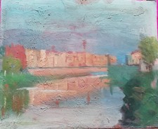 Antonio Maria Aspettati (1880-1949) olio su cartone.