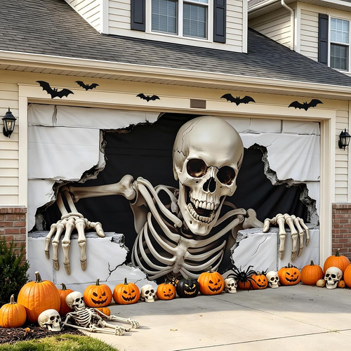 Copriporta garage halloween - garage, 7