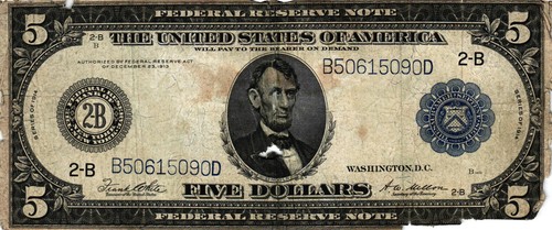 Usa p359b dollari 1914 - 5,