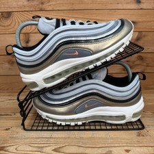 Scarpe da ginnastica Nike da donna taglia UK 5,5 Air Max 97 argento metallizzato scarpe da corsa GS
