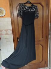 Abito Da Sera Donna Nero Argento Vintage Anni '60 /'70