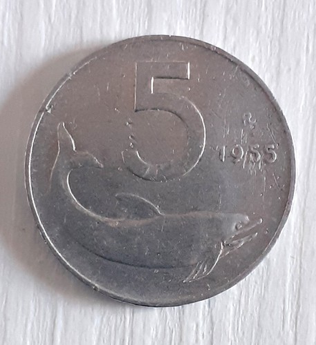 Moneta lire del 1955 - moneta, *5