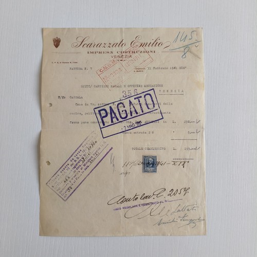 1941 scarazzato emilio - scarazzato, impresa