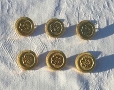 6 Bottoni Dorati Nuovi