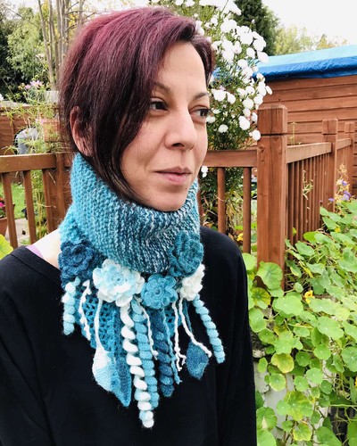 Alize hand crochet - baby, blue