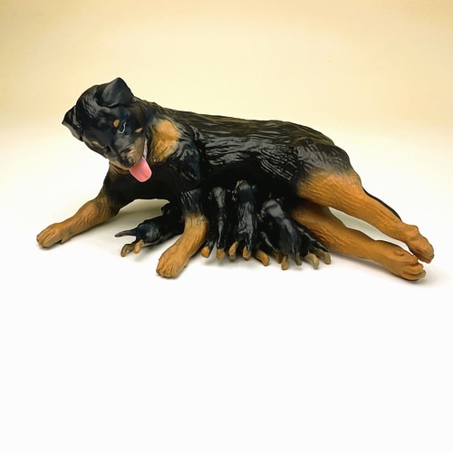 Statuina cane resina mamma - cane, in