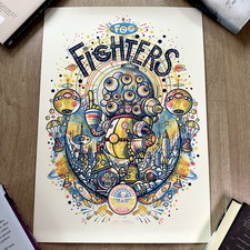 Foo Fighters 2015 Original Concert Poster Barcelona Spain Signed & Numbered