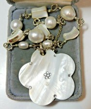 Vintage madreperla plumeria - vintage,