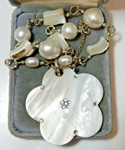 Vintage madreperla plumeria - vintage,