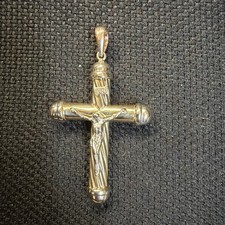 Croce a cavo in oro bicolore