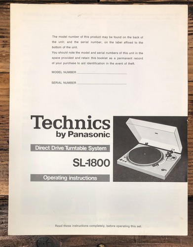 Technics 1800 - technics, sl-1800