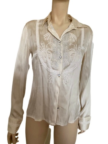 Camicia seta con ricamo - in,