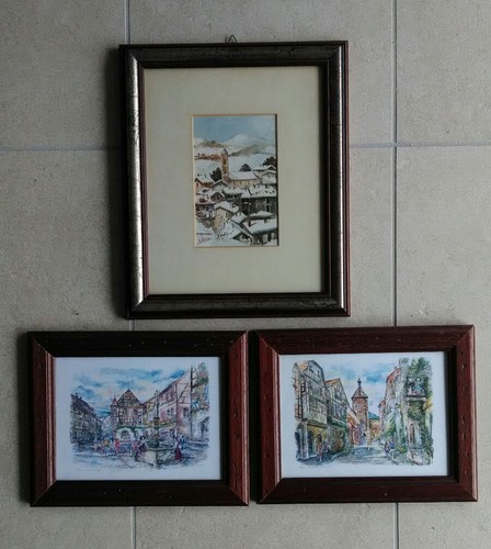 Tre quadri con cornice - con,
