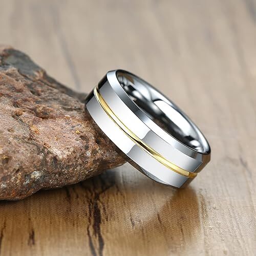 Anello uomo scanalato mm - uomo, 8