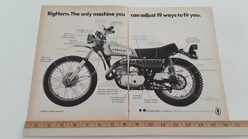 Kawasaki bighorn 350cc - kawasaki, 1970