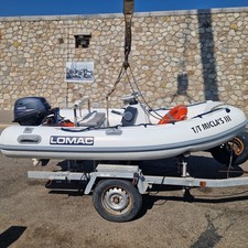 Tender gommone Lomac 300 LX con consolle di guida e 4t Yamaha con avv. elettrico