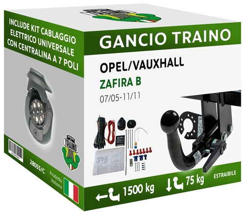 Gancio orizzontale estraibile - gancio,