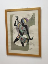 quadro Disegno Figura Firmato