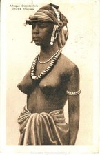 1935 Africa Occid Jeune Foulan Senegal Piroscafo Postale Giulio Cesare FP B/N VG