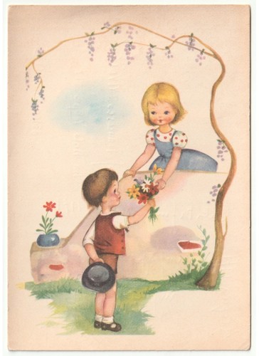 Cartolina epoca bambini - cartolina, d'epoca