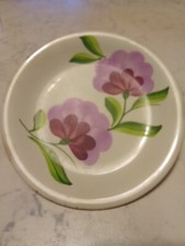 VECCHIO PIATTO FRUTTA DOLCE CERAMICA GALVANI PORDENONE FIORI DIPINTI MANO CM 19