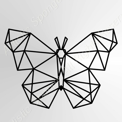 Farfalla geometrica stencil - geometrica,