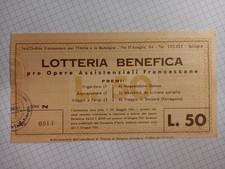 Biglietto Lotteria Bologna 1960
