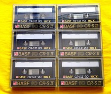 6 nastri cassetta BASF CR-S II