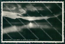 Bergamo Sarnico Sole Calante sui Monti Lago d'Iseo Foto cartolina RT4172