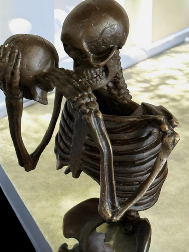 Statua bronzo memento - memento, mori