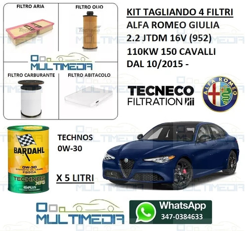Tagliando filtri olio - filtri, e