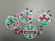 Set da 4 palline di Natale