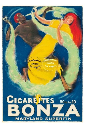 Publicité cigarette bonza - cigarette,