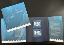 UPU UNPA UN 2025 Dove of Peace Paix Unusual Embroidery émission commune folder