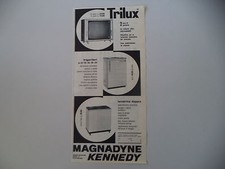 advertising Pubblicità 1962 MAGNADYNE KENNEDY LAVATRICE/FRIGORIFERO/TRILUX